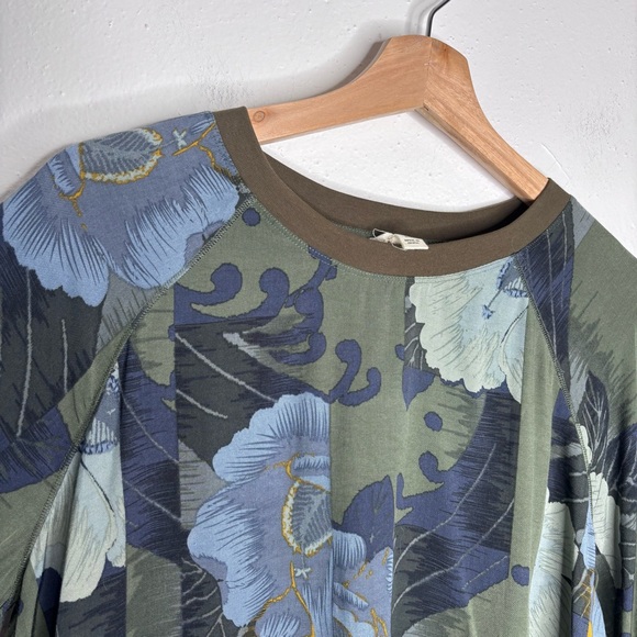 Anthropologie TINY Ivy Blouse Drawstring Bottom Green Size M EUC - Picture 6 of 12